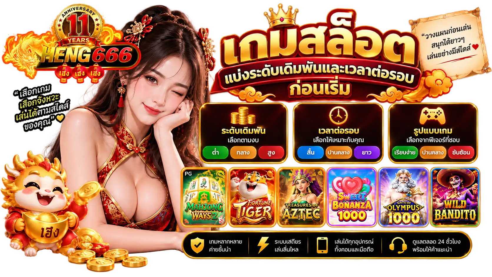 เกมสล็อต แบ่งระดับเดิมพันและเวลาต่อรอบก่อนเริ่ม
